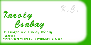 karoly csabay business card